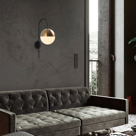 Opviq Bastos - 3051 Lámpara de pared de metal y cristal